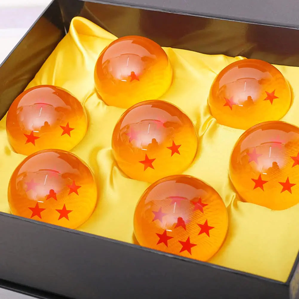 Gift Box Set 1-7 Stars BallsAcrylic Transparent Play BallsAnime Collectibles New Gift Box Set of 7pcs 43mm/1.7 in Diameter