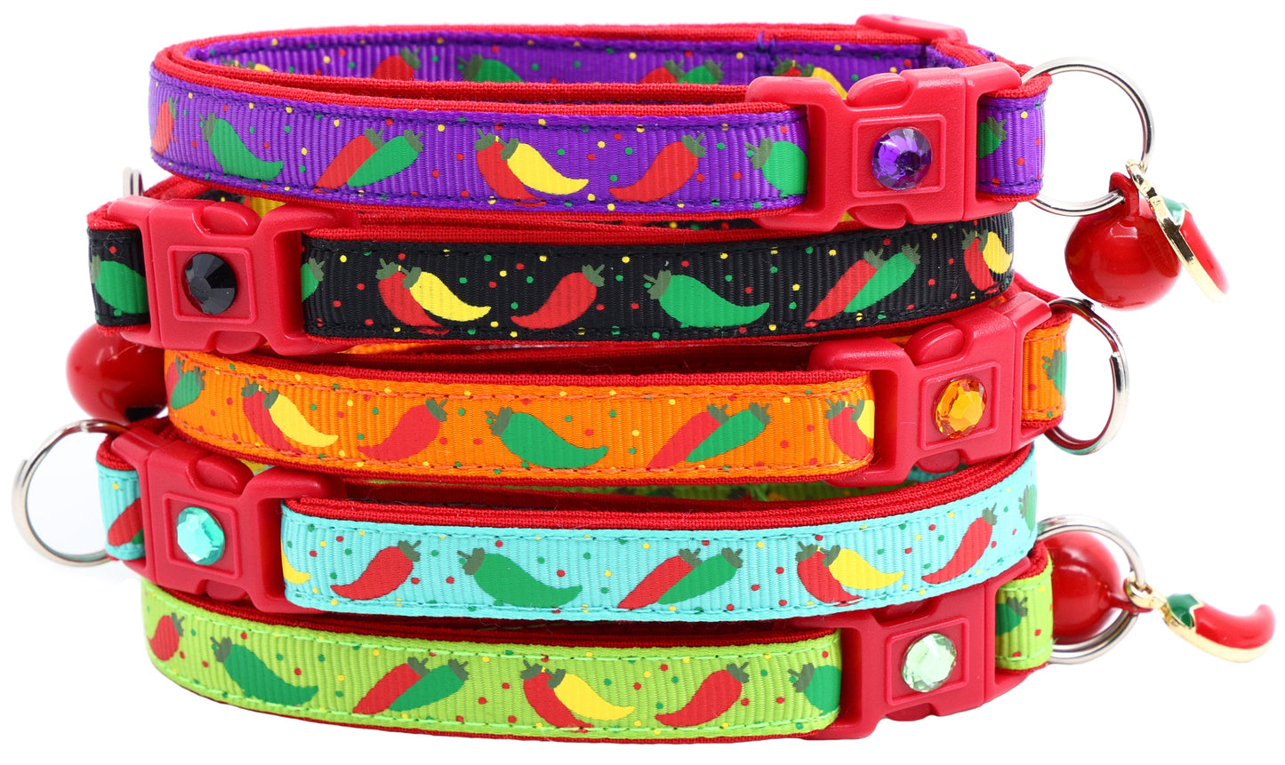 Spicy Peppers Breakaway Cat Collar-0
