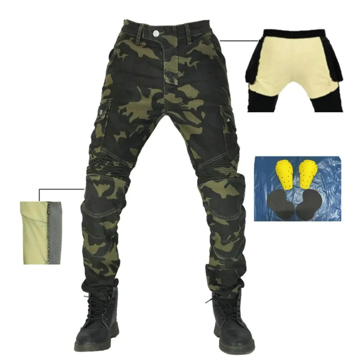 Men's Drop-Resistant Multi-Pocket Biker Pants