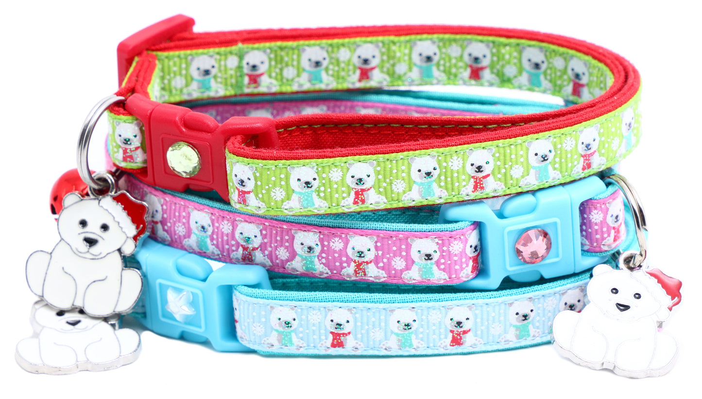 Polar Bears Breakaway Cat Collar-0