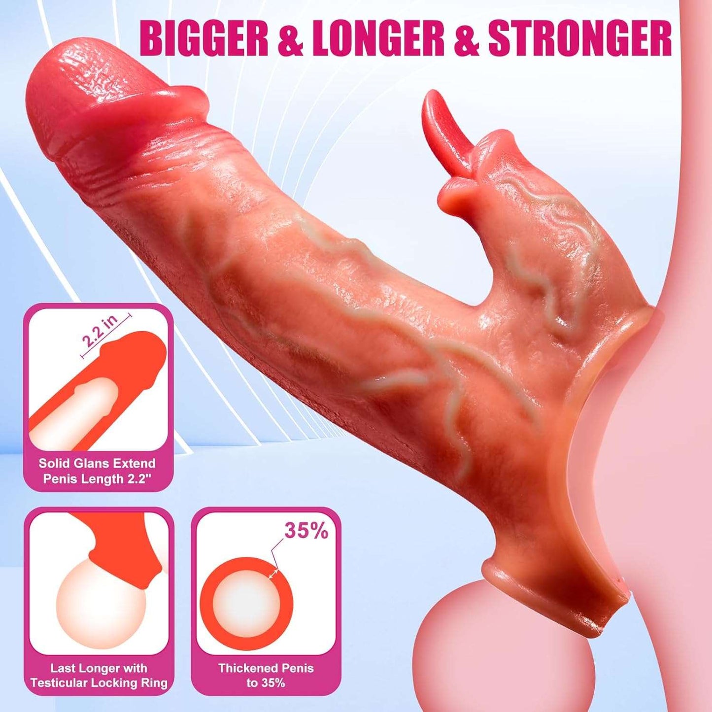 PulsePilot Remote Control Rabbit Thrusting Dildo-3