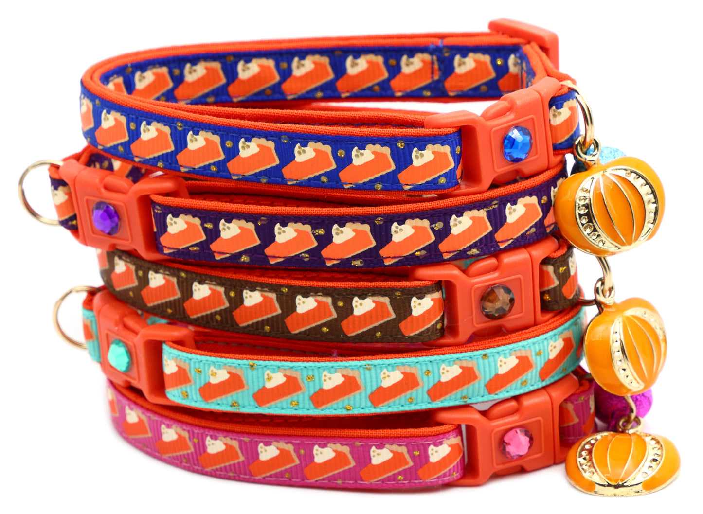 Pumpkin Pie Slices Breakaway Cat Collar-0