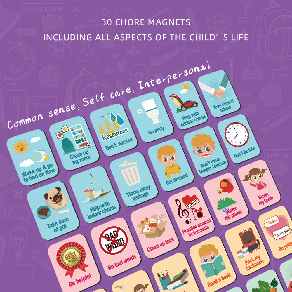 Magnetic Reward Chart for Kids' Habits and Behavior