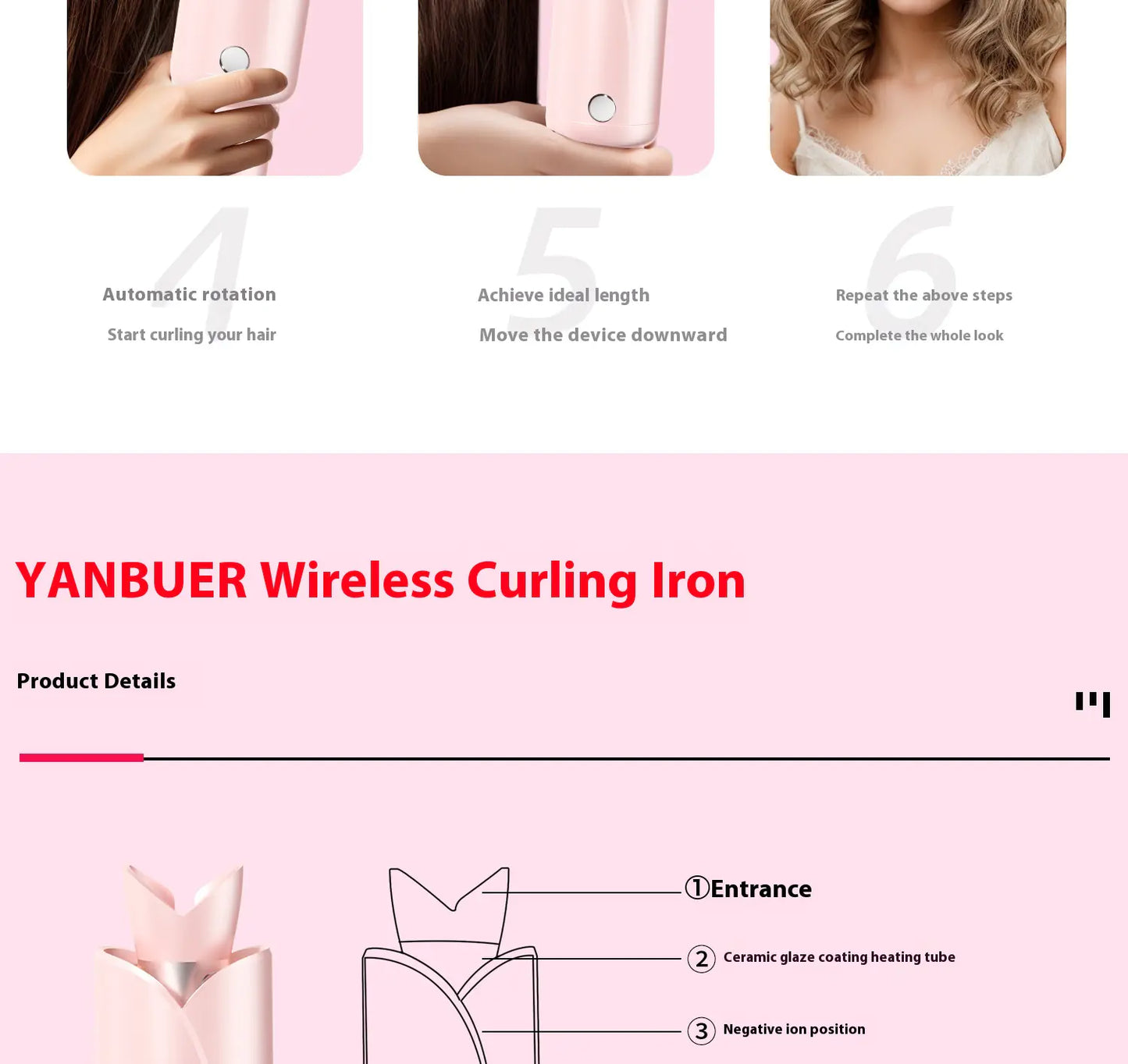 Wireless Portable Hair Curler