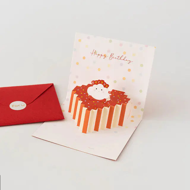 Creative 3D Personalized Cute Paper Carving Card