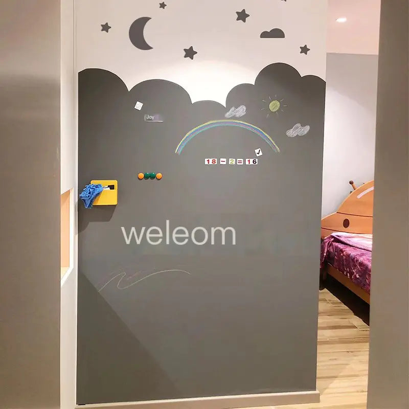 Double-Layer Magnetic Blackboard Wall Stickers for Kids