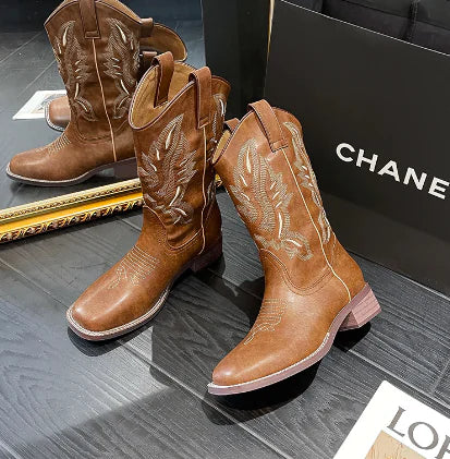 Leather Knight Boots