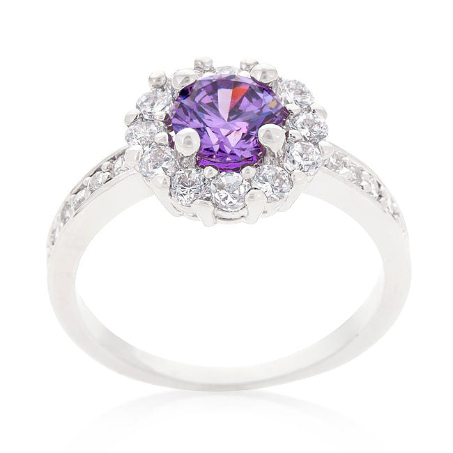 Lavender Halo Engagement Ring-1