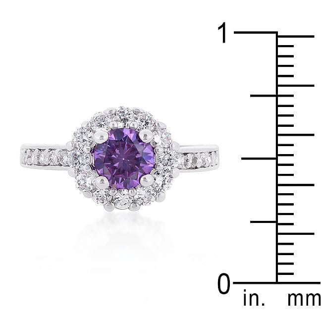 Lavender Halo Engagement Ring-2