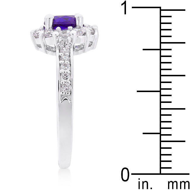 Lavender Halo Engagement Ring-3