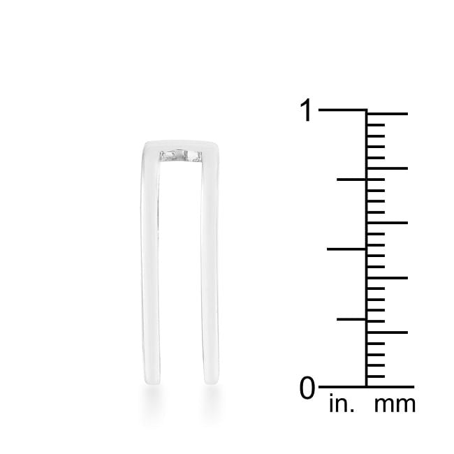 Jenn 0.2ct CZ Rhodium Pave Parallel Ring-4