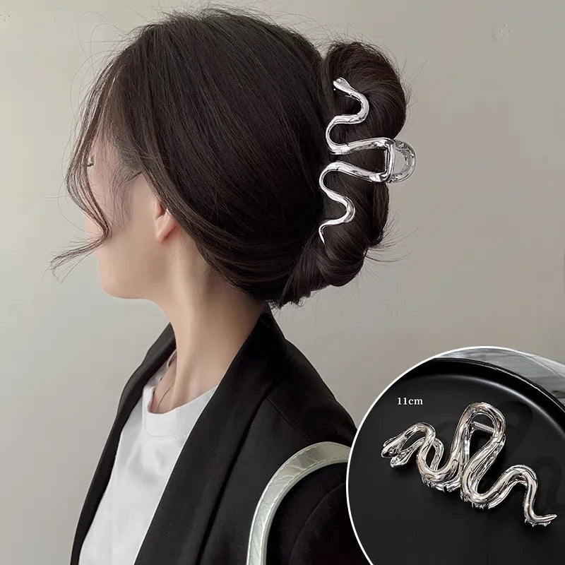 Slytherin Silver Serpent Barrettes