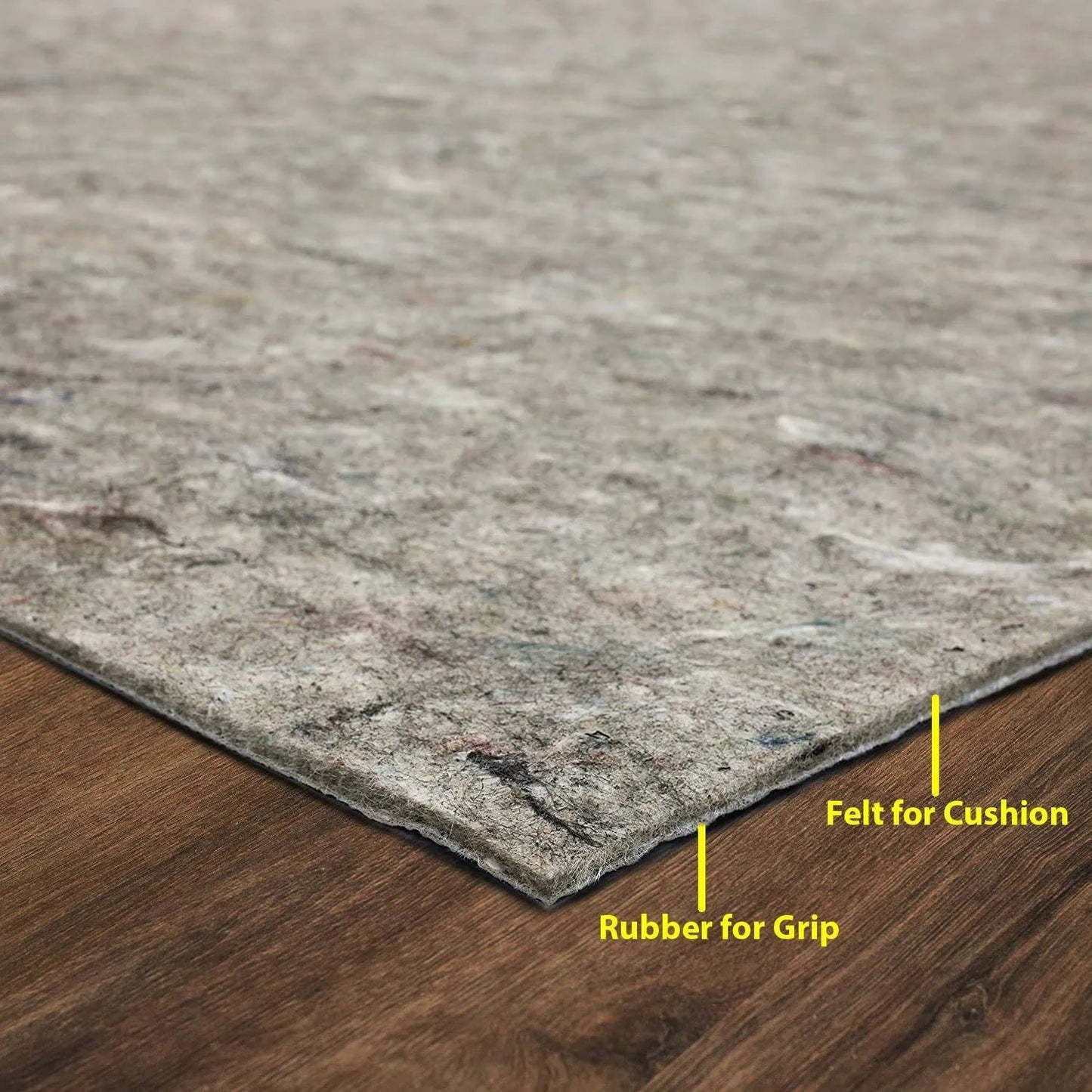 LoomBloom Set of 5 and 10 - 3x5 Dual Surface Felt & Rubber Non-Slip Backing Rug Pad-1