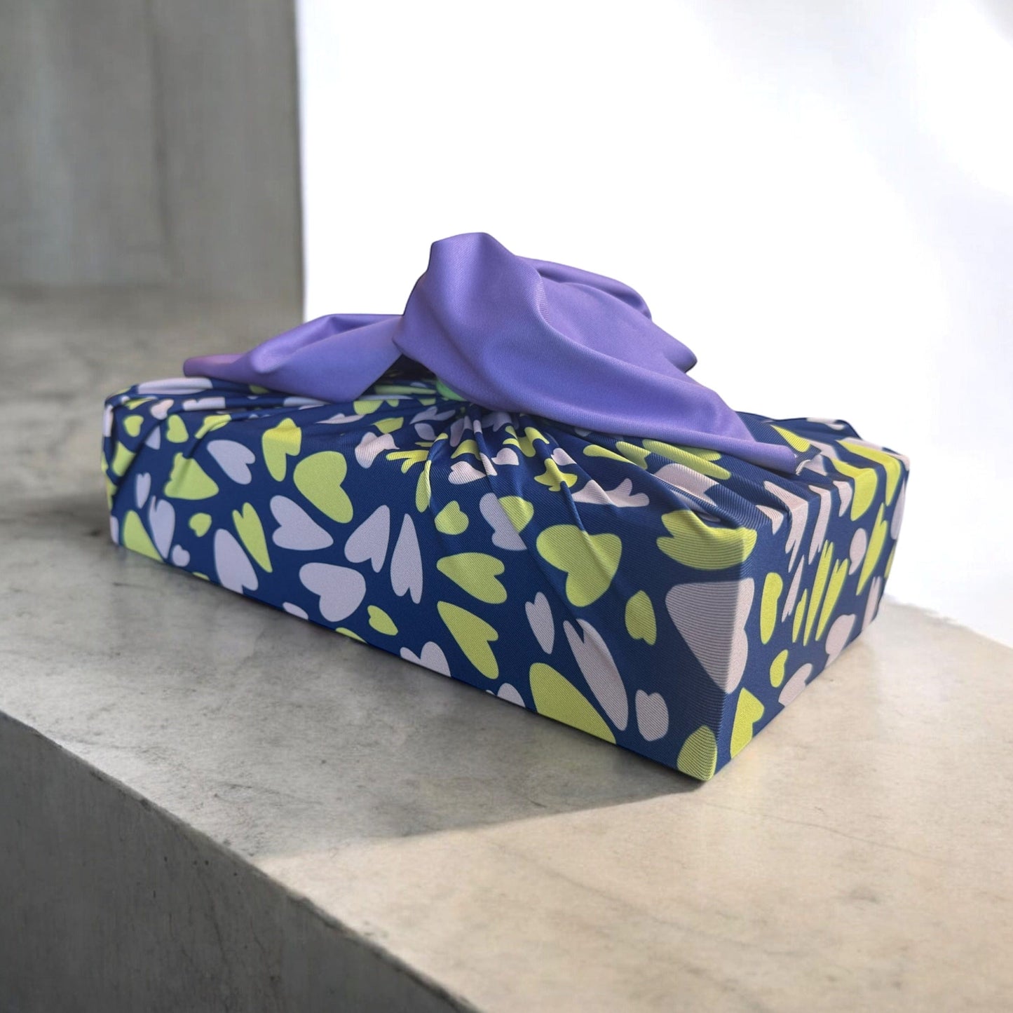 Large Reusable Cloth Furoshiki Gift Wrap | Bright Hearts-1