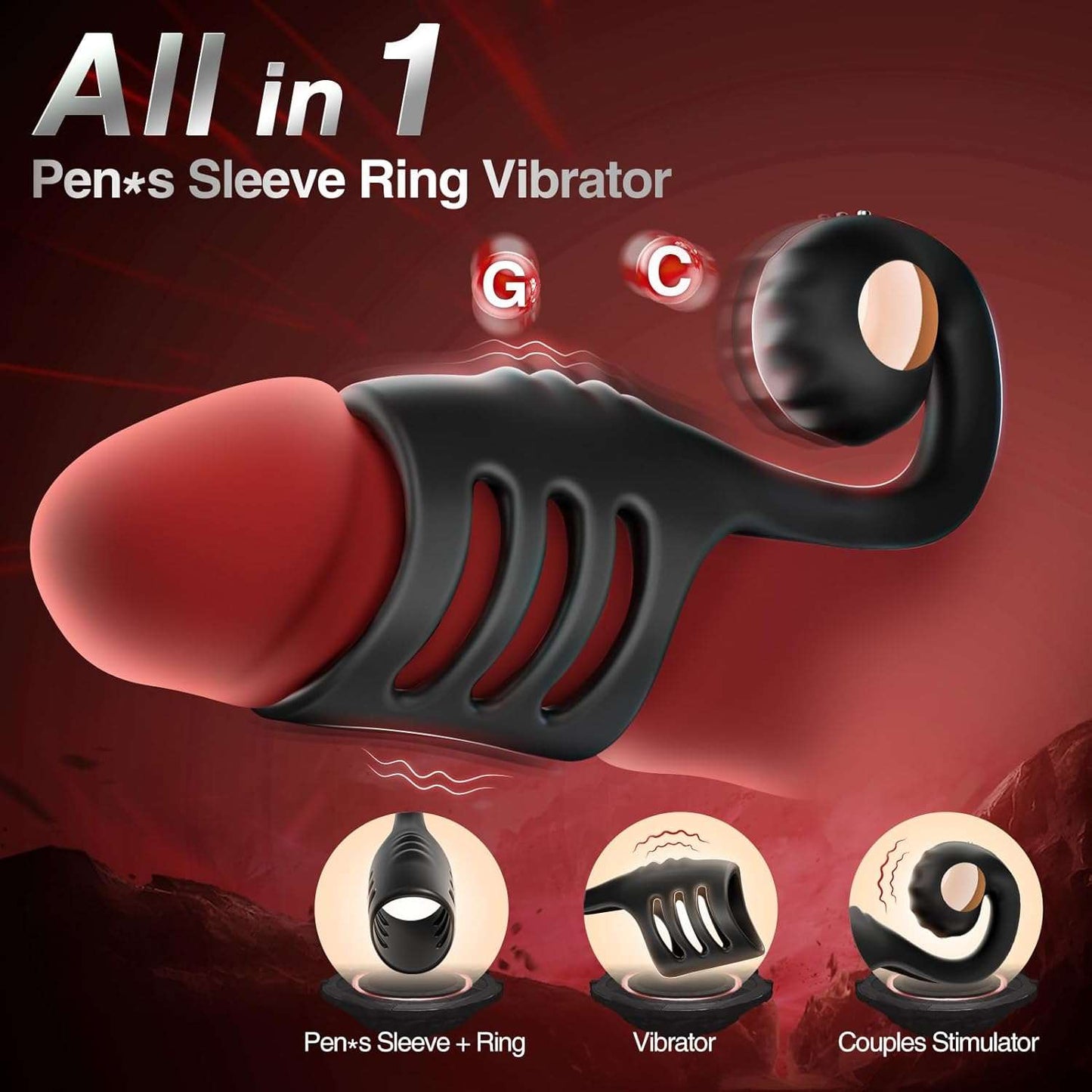 RingFusion Snail Clitoral Massager Penis Sleeve-1
