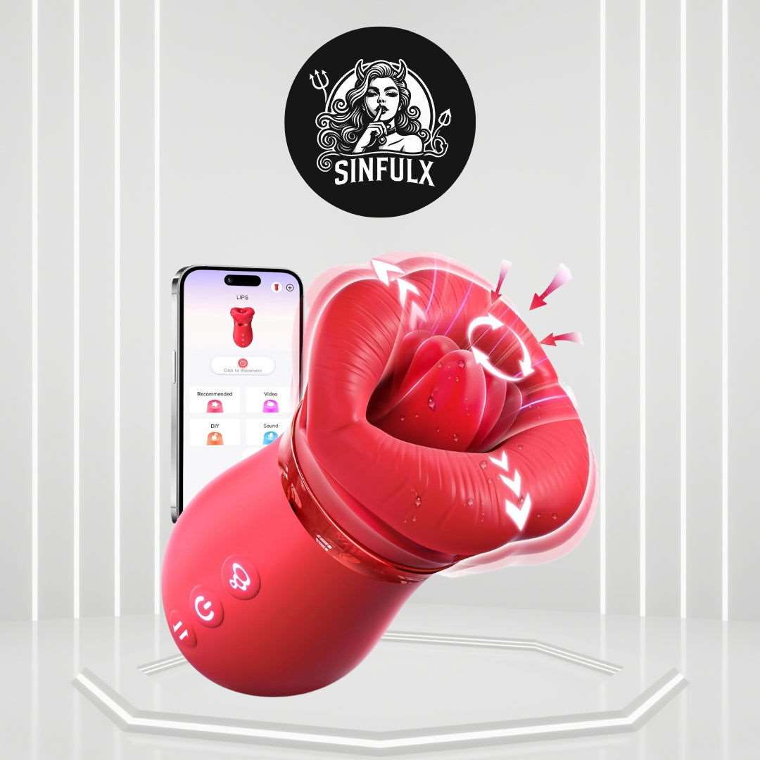 RoseLick App Control Rotating Tongue Clit Stimulator-0