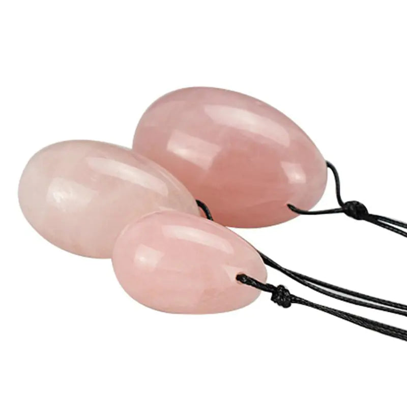 Natural Rose Quartz Egg Massage Stone for Women