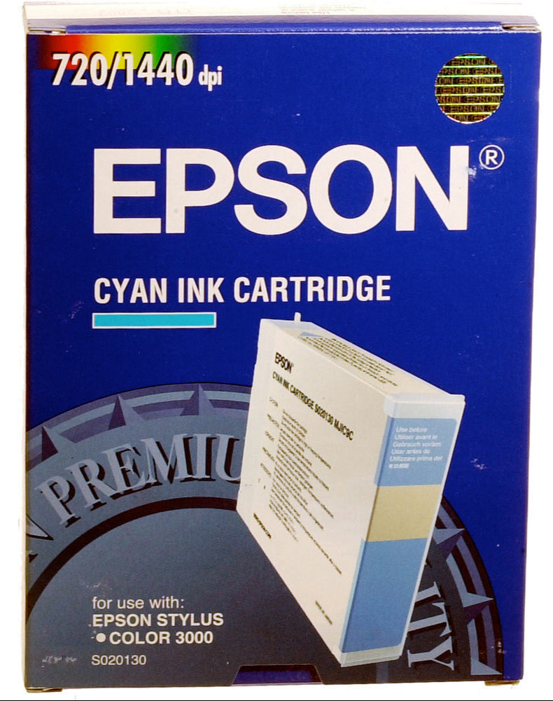 Genuine Epson S020130 Cyan Inkjet Cartridge, MJIC9C-0