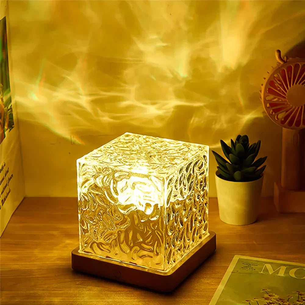16-Color LED Ripple Night Light with Remote-1
