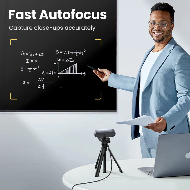 2K USB Webcam HD Mini Web Camera with Autofocus Black-4