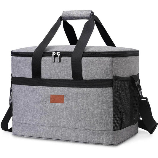 32L Large Soft Cooler Bag with Hard Liner Grey-0
