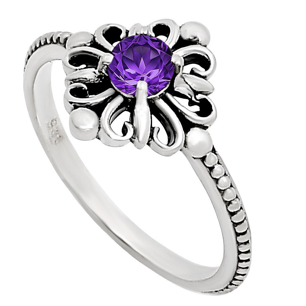 African Amethyst Ring size-5.5 R-1721 SDR252112-2