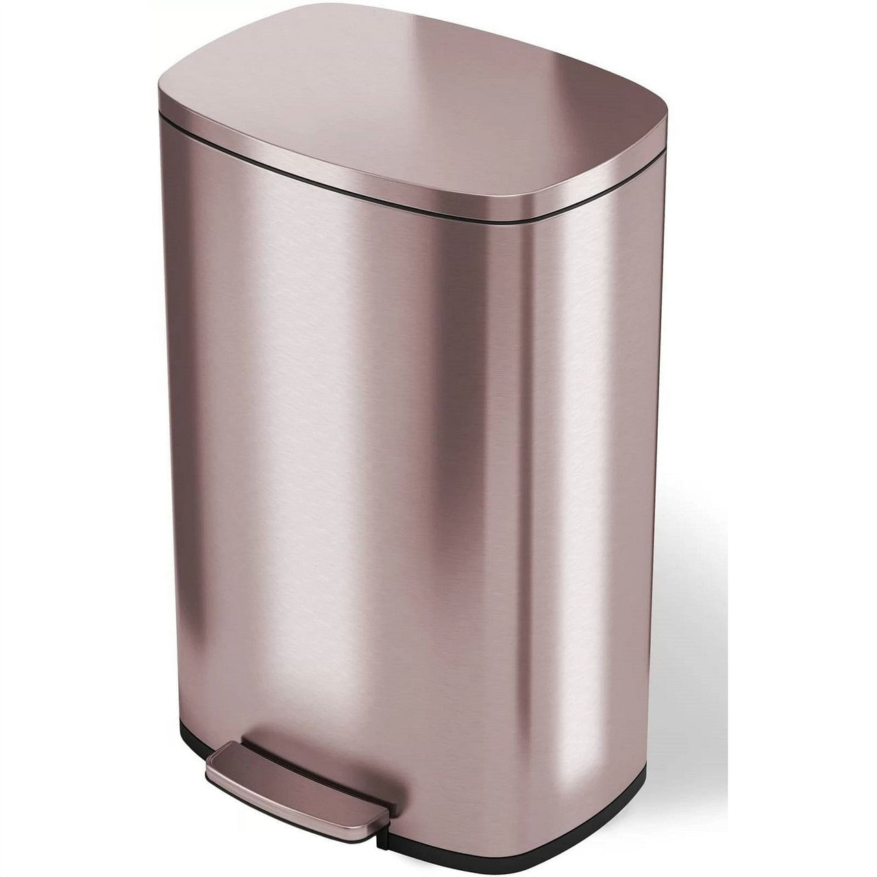 13-Gallon Copper Rose Gold Stainless Steel Step Trash Can with Deodorizer Filter-2