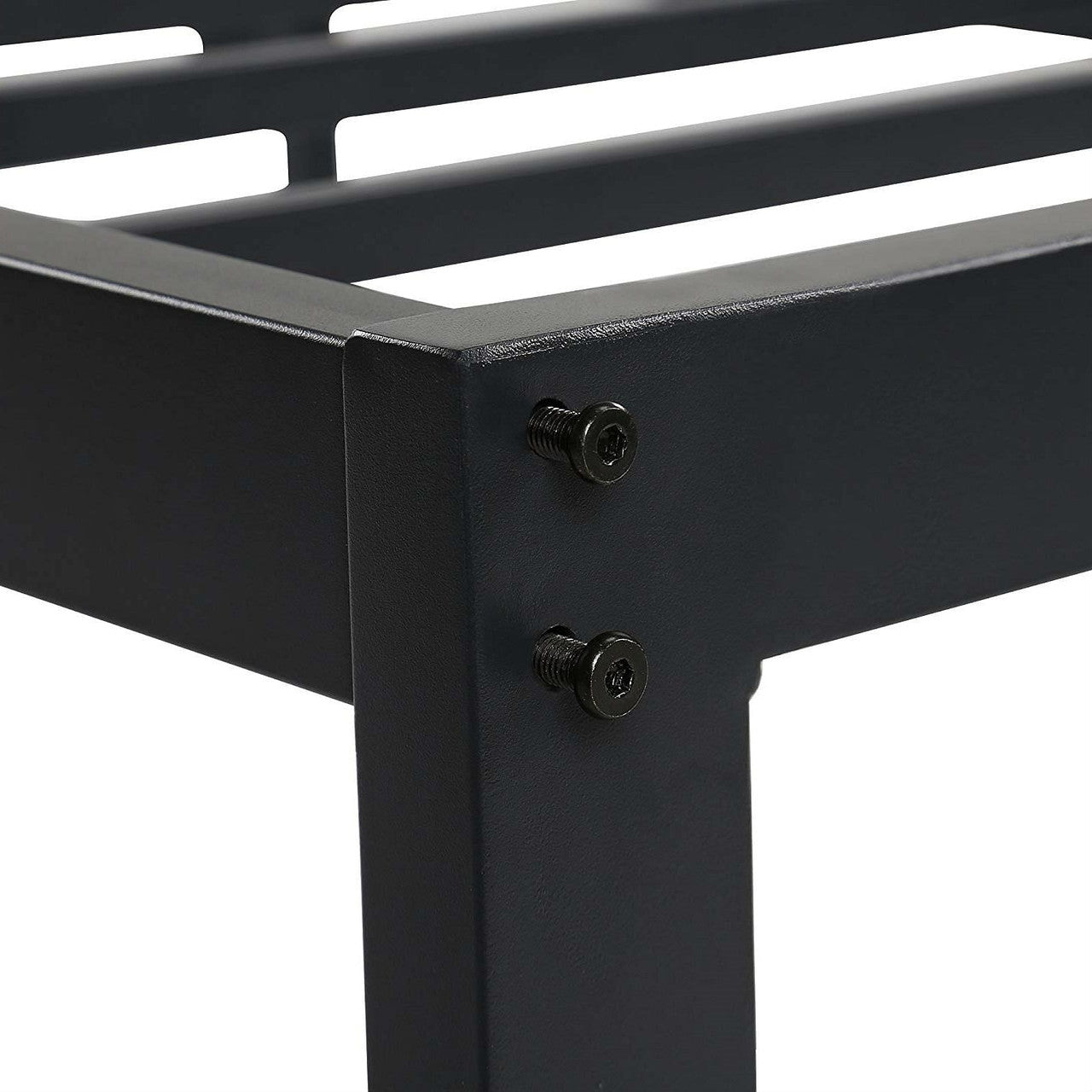Twin XL size Heavy Duty Black Metal Platform Bed Frame-1