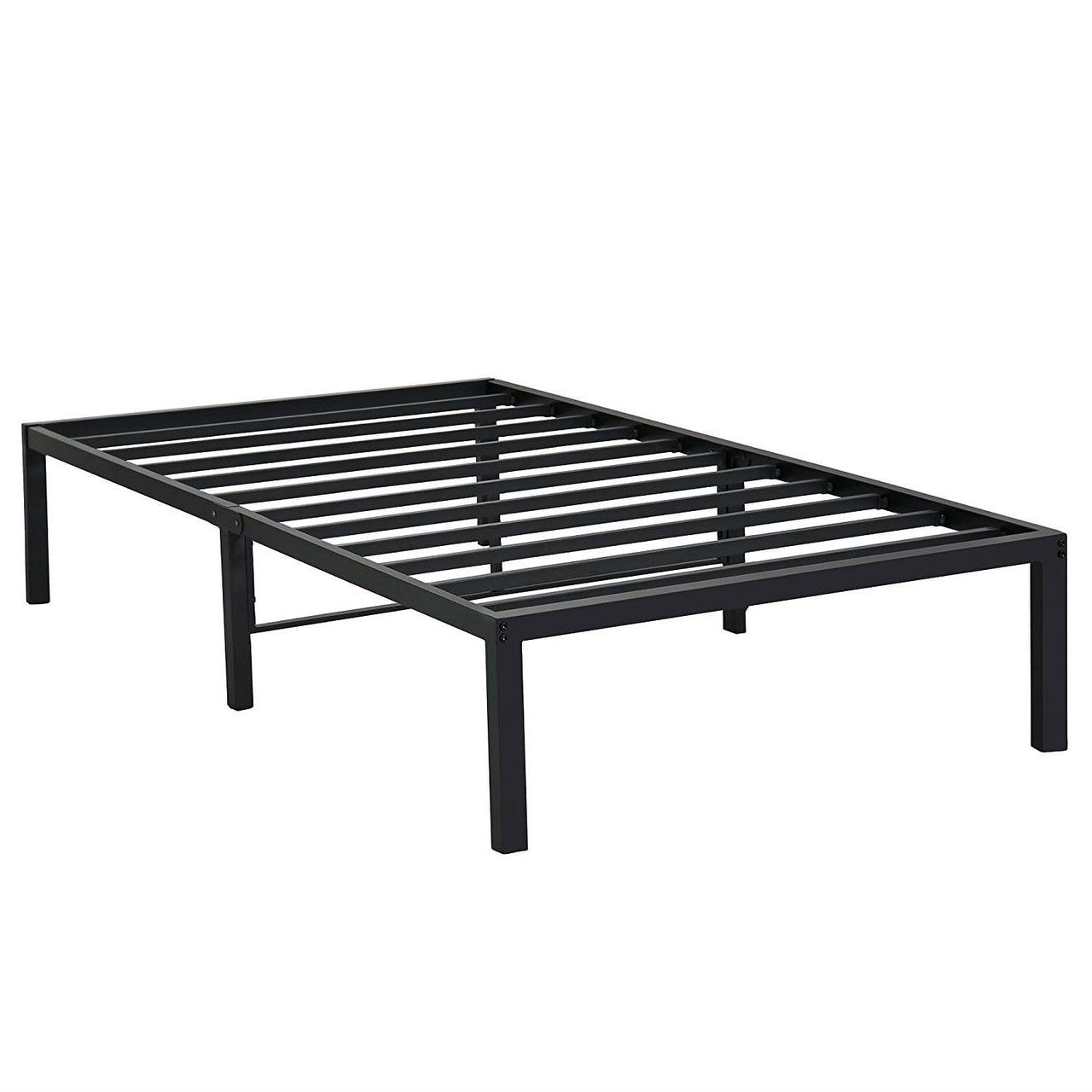 Twin XL size Heavy Duty Black Metal Platform Bed Frame-2