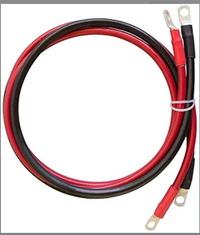 Battery Inverter Cables 5FT/1.5M 25MM²/4AWG For 3/8 IN Lugs-1