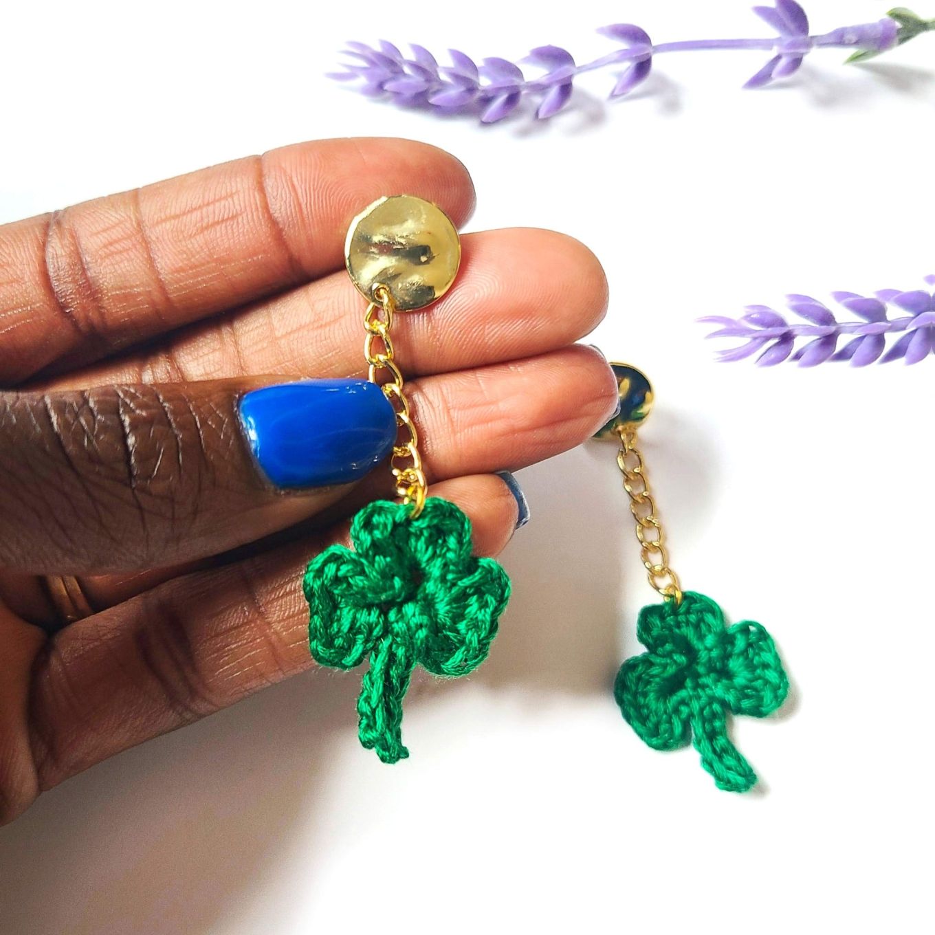 Shamrock Dangle Earrings-3