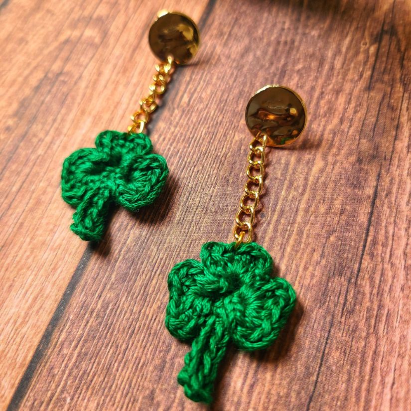 Shamrock Dangle Earrings-4