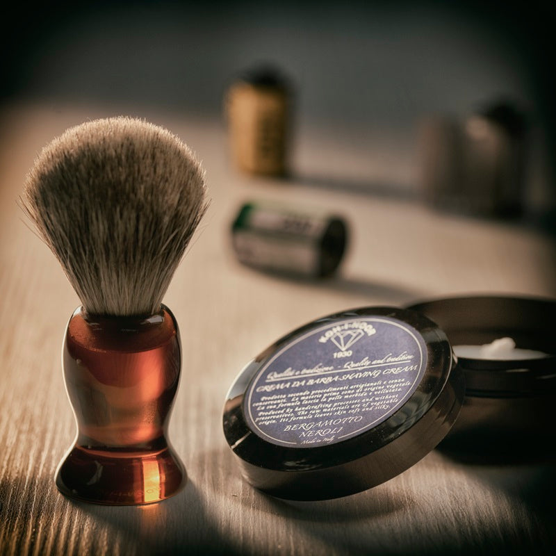 Badger Hair Shaving Brush and Shaving Cream Bundle-0