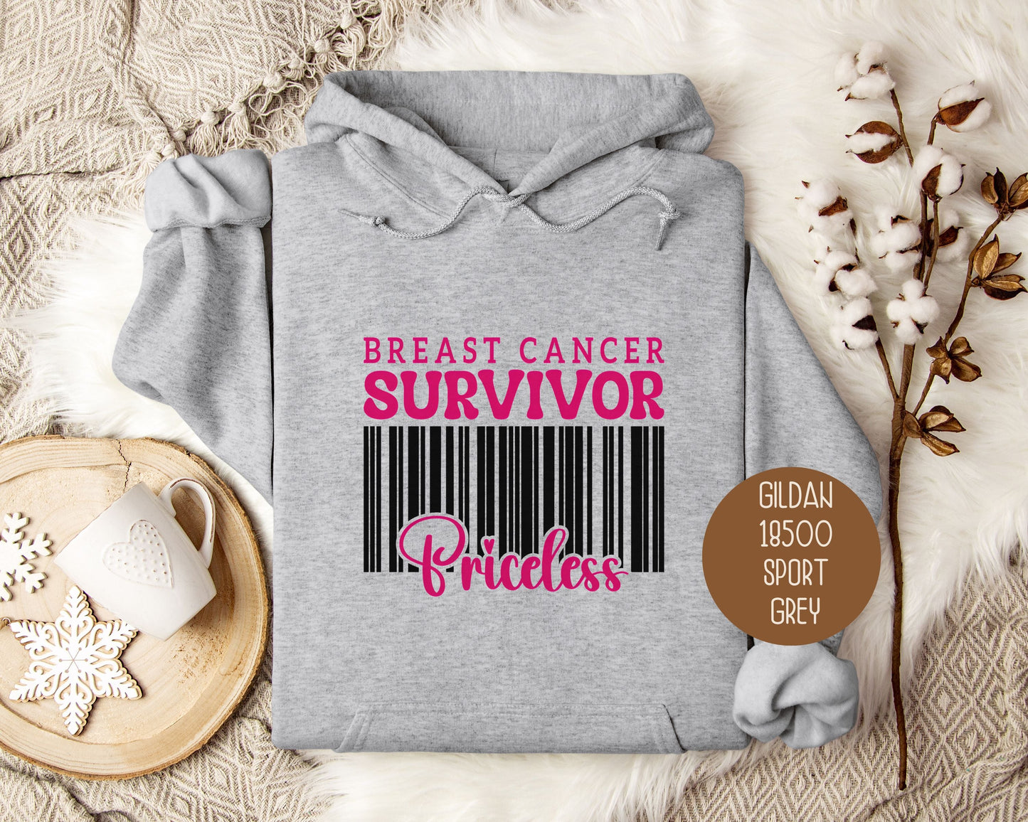 Breast Cancer Survivor Priceless Hoodie-3