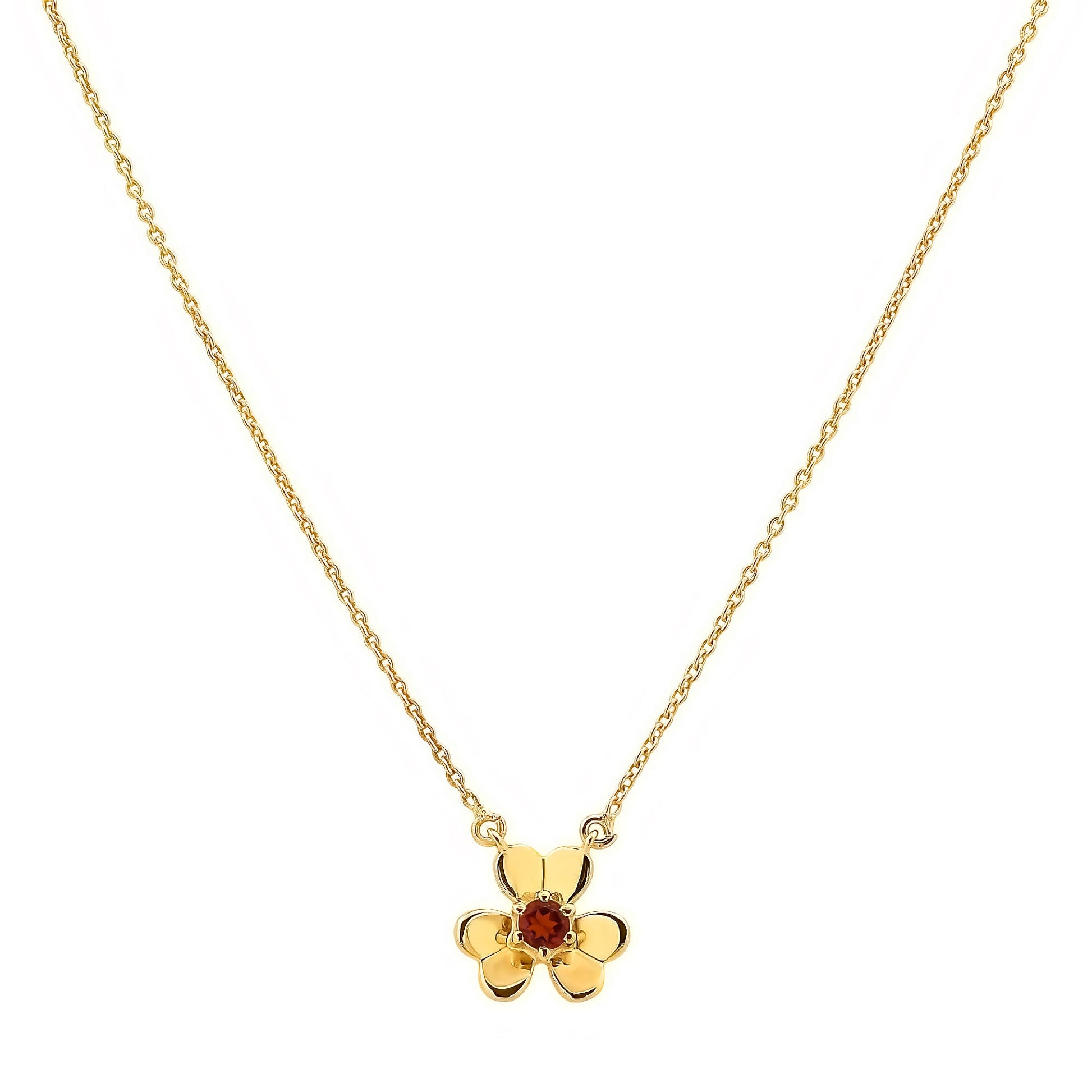 18K Gold Over Brass Natural Gemstones Round Shape Necklace BN-1035 TGN1006-2