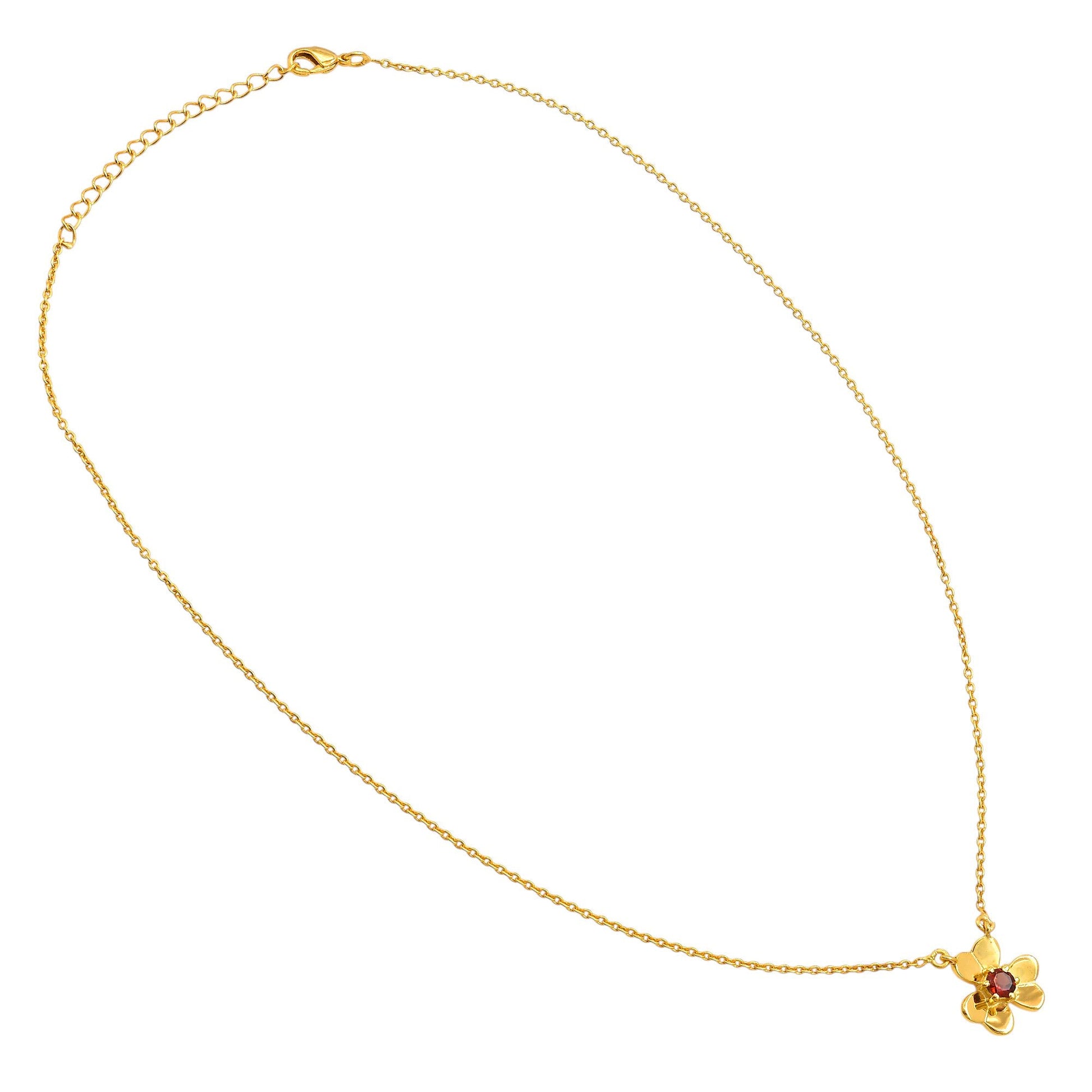 18K Gold Over Brass Natural Gemstones Round Shape Necklace BN-1035 TGN1006-4