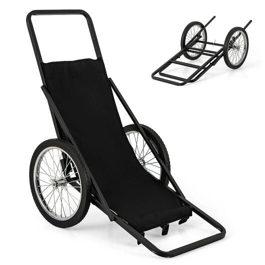 550 LBS Folding Deer Game Cart with Polyester Liner for Hunting-4
