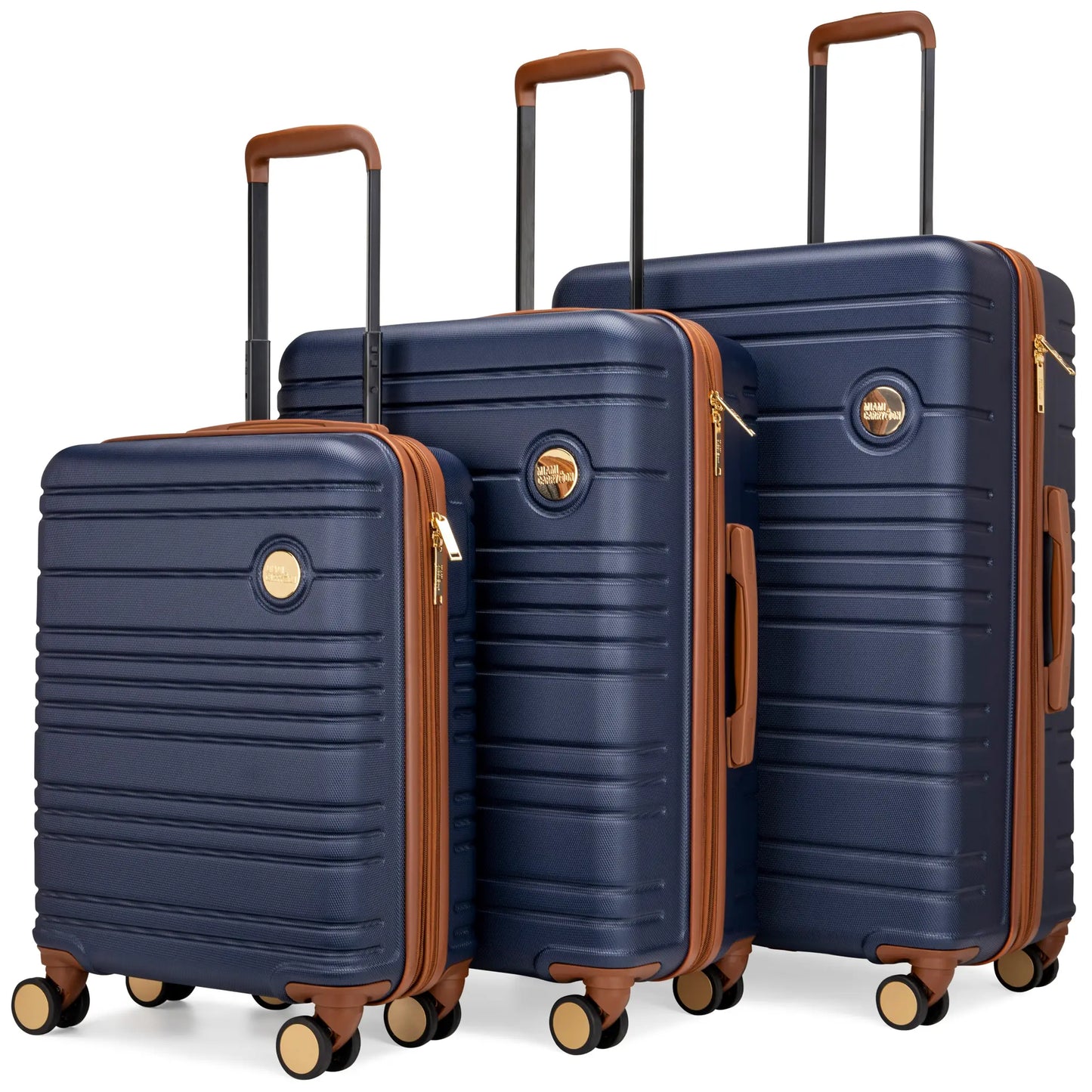 Brickell 3 Piece Expandable Retro Luggage Set-5