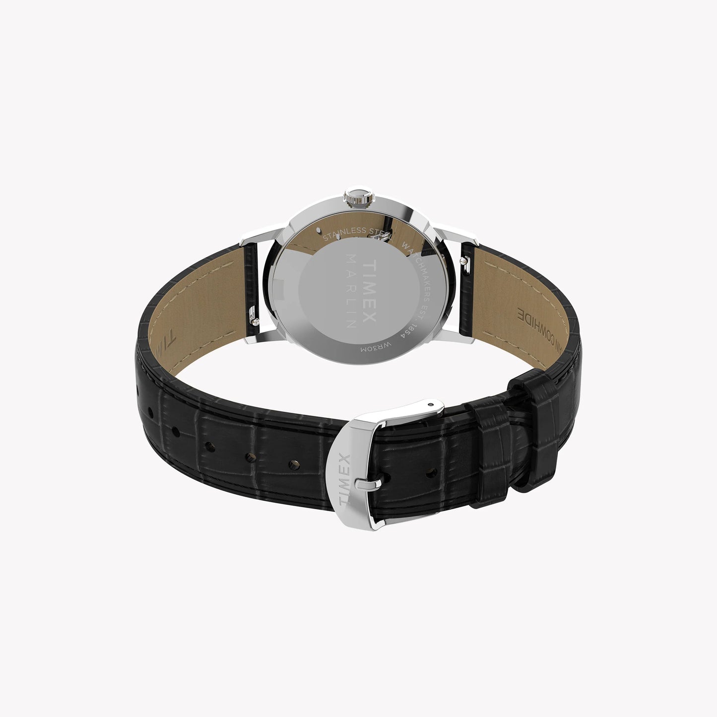 Marlin 34mm SST Case Black Strap Silver Dial Watch TW2Y37600 | Men's Luxury Timepiece-4