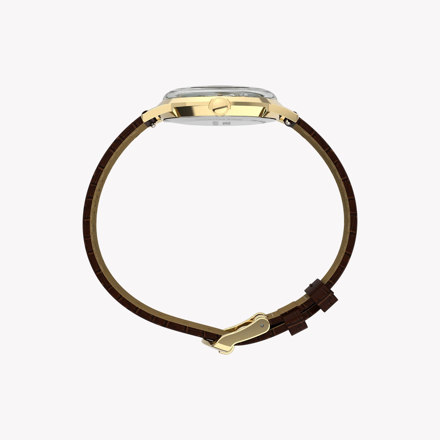 Marlin 34mm Gold Tone Case Brown Strap Green Dial Watch | TW2Y37800-1