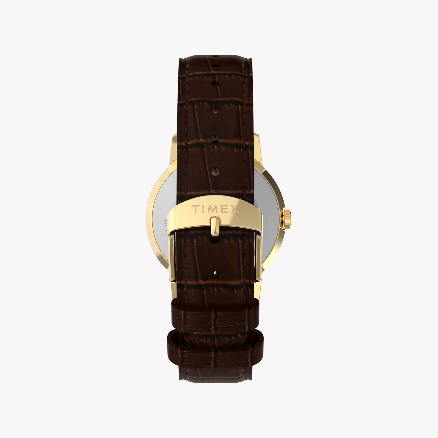 Marlin 34mm Gold Tone Case Brown Strap Green Dial Watch | TW2Y37800-2