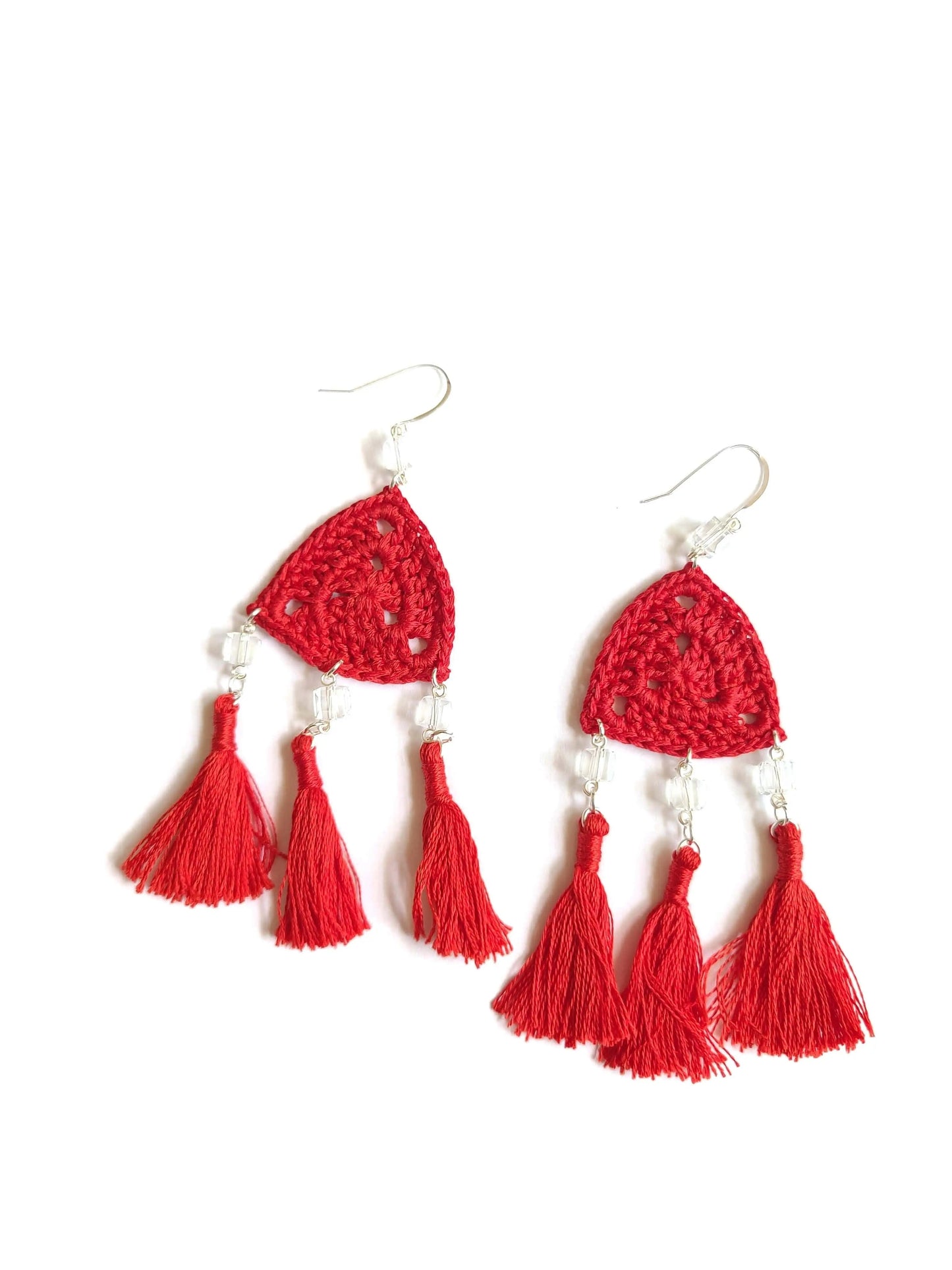 Triple Tassel Earrings-2
