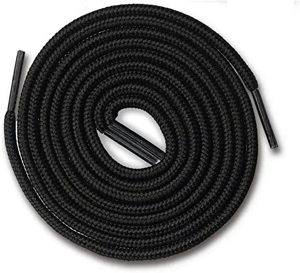 5mm Thick Black Polyester Shoe Laces for Casual Sports