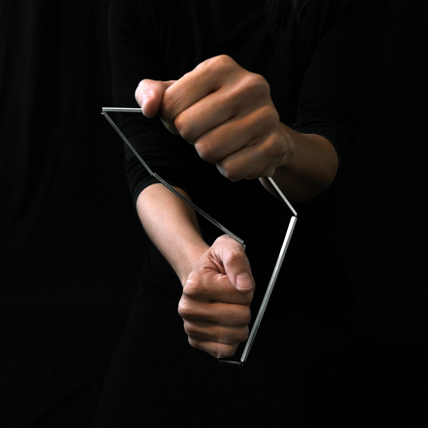 BLACK STAR Necklace – Geometric Futuristic Silver Necklace-4