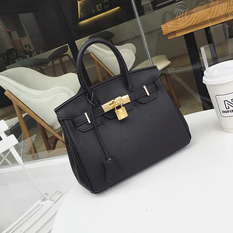 Mini Genuine Leather Platinum Tote Bag for Women