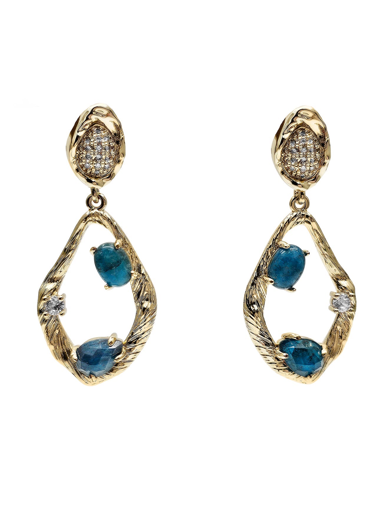 Apatite Adorned Statement Earrings PE020-0