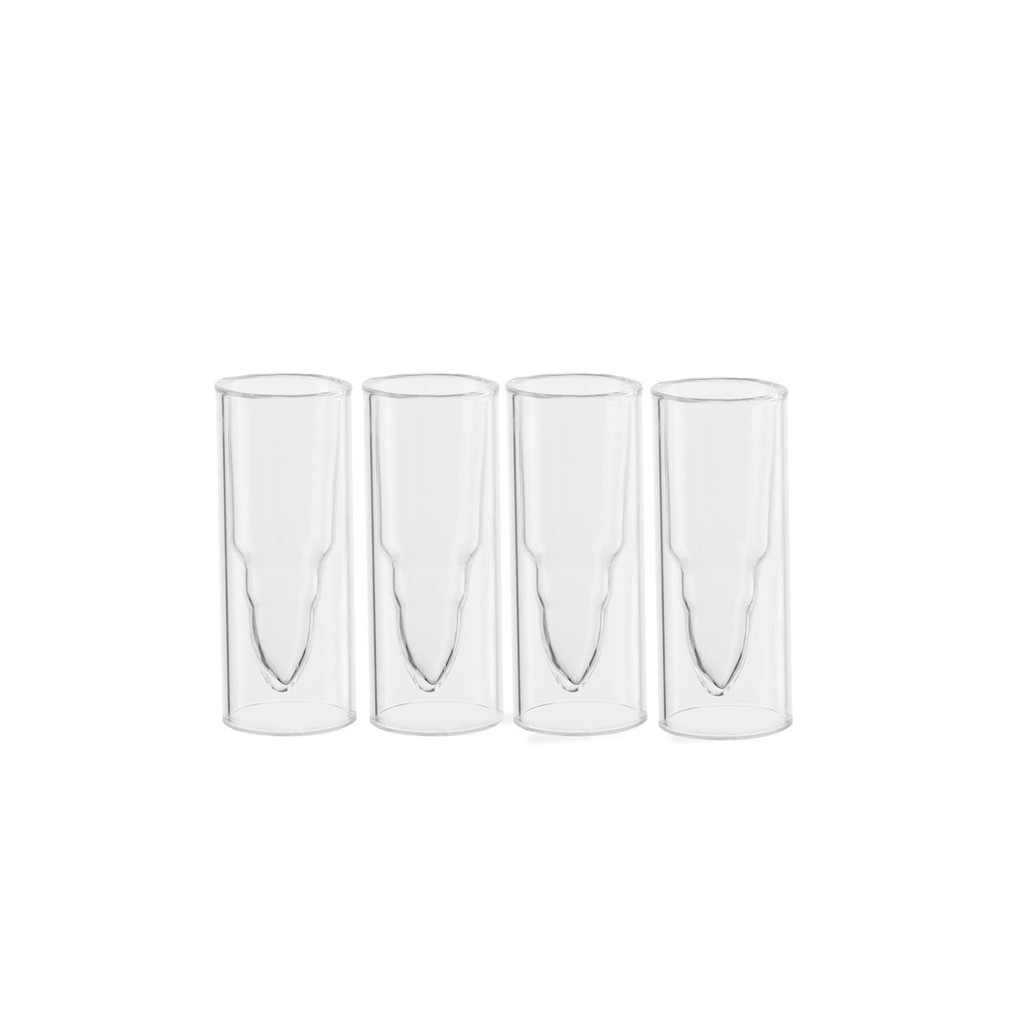 50 Caliber Shot Glasses Set - Set of 4 - Each holds 2 Ounces - Tactical Bullet Casings Shot Glasses by The Wine Savant-4