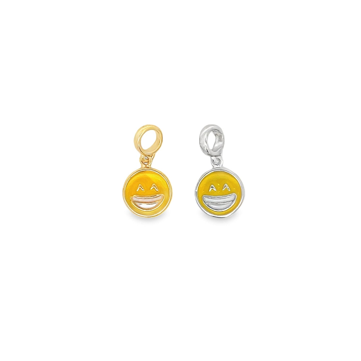 Happy Face Enamel Emoji Charm Pendant-0