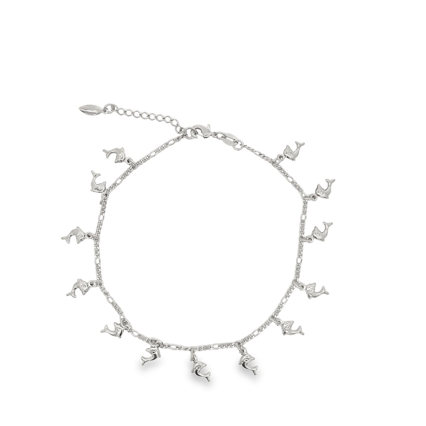 Dangle Dolphin Charm Anklet (E28)-1