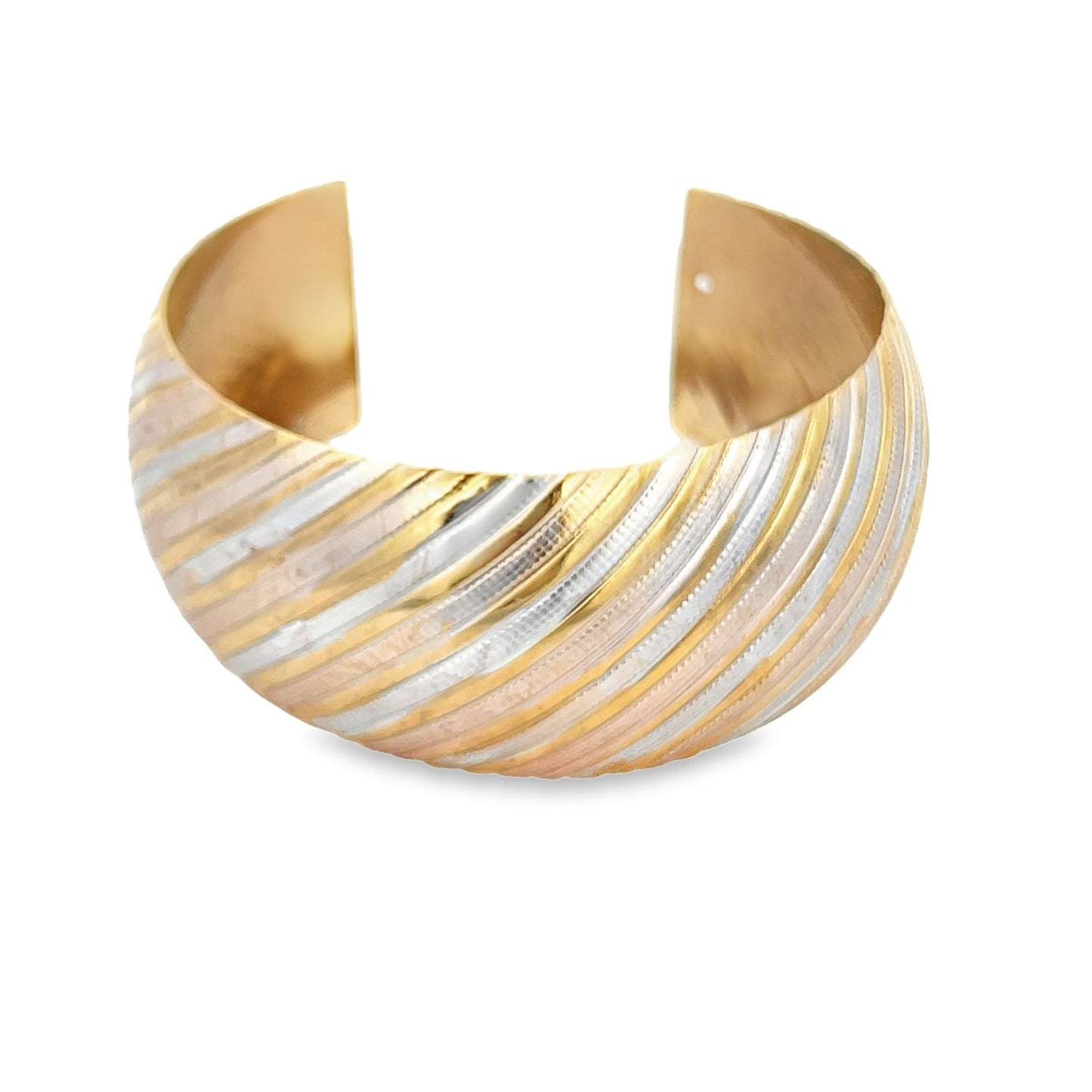 20mm 3 Toned Cuff Bangle-0